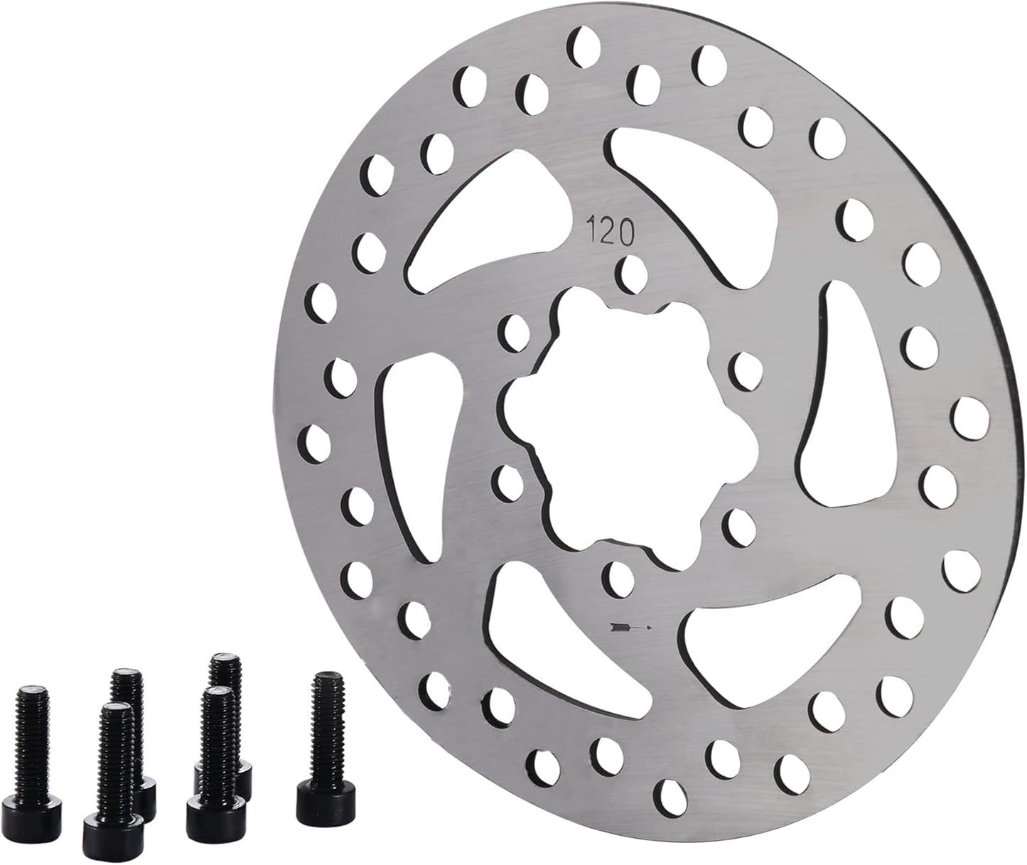 GOOFIT Bicycle motorcycle Disc 120mm Disc Rotor Brake Rotors 6-Bolt mounting For EBikes, Mountain Bike And Sports Bike