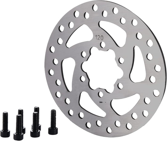 GOOFIT Bicycle motorcycle Disc 120mm Disc Rotor Brake Rotors 6-Bolt mounting For EBikes, Mountain Bike And Sports Bike