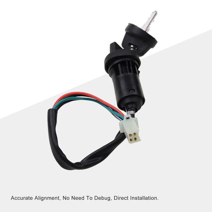 Ignition Switch Key 4 Wire with Cap for ATV Dirt Bike Scooter - goofitmoto