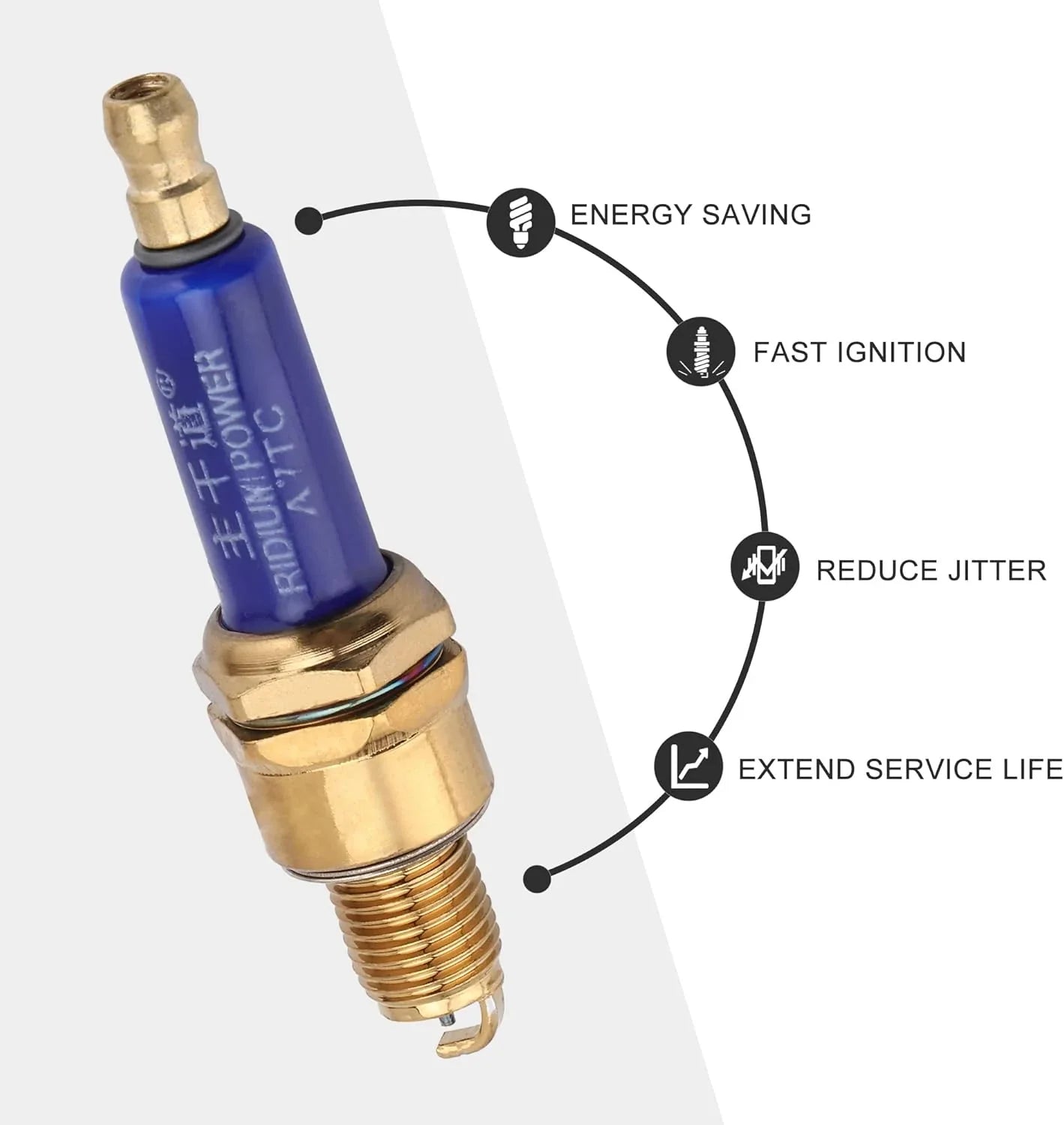 Iridium A7TC Spark Plug 10 Pack for 50cc–150cc Scooter ATV Dirt Bike - goofitmoto