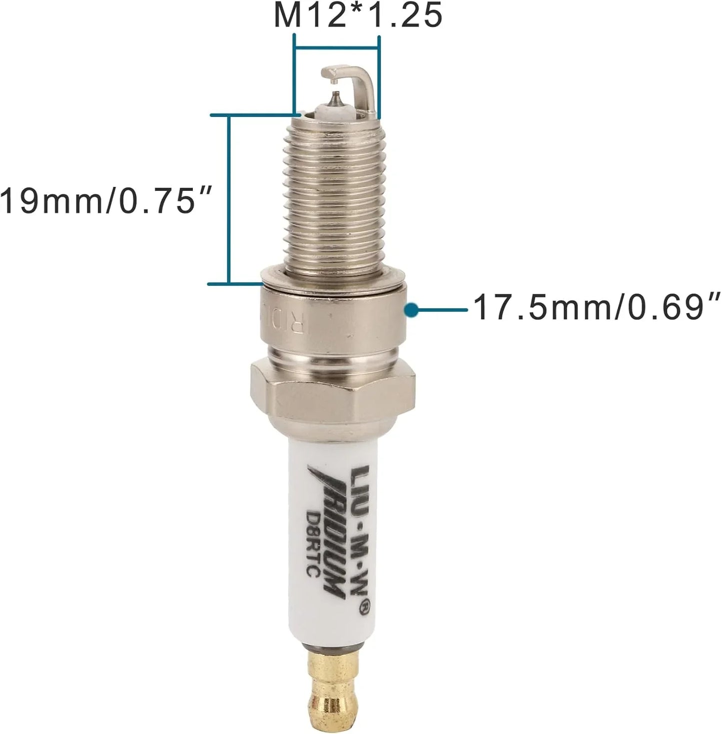 D8RTC Spark Plug for 125cc–250cc EFI ATV UTV Quad Dirt Bike - goofitmoto