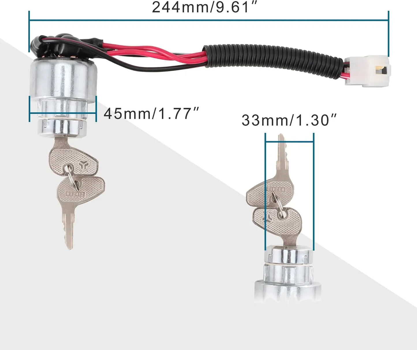 4-Wire Ignition Key Switch for 47cc–50cc Pocket Bike Mini Motorcycle Moped - goofitmoto