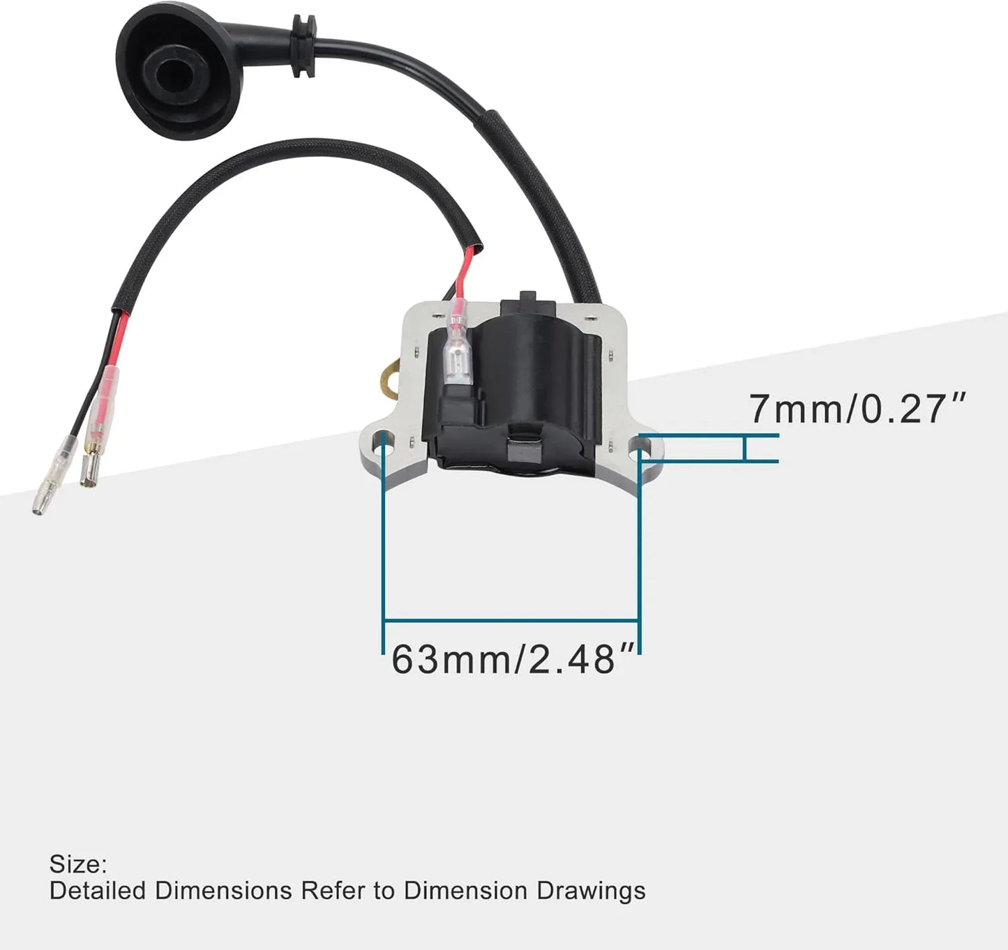 Ignition Coil for 2-Stroke 43cc (40-5) & 49cc (44-5) Pocket Bike - goofitmoto