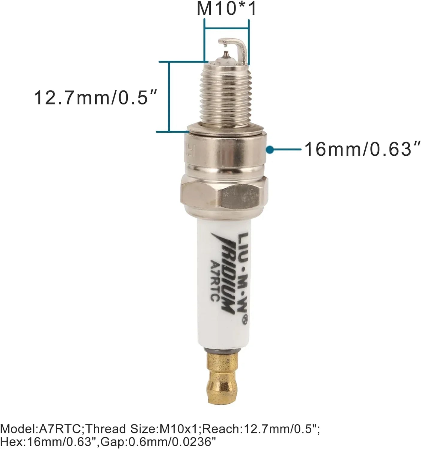 A7RTC Motorcycle Spark Plug for GY6 50cc–150cc Engine ATV Scooter Go Kart - goofitmoto
