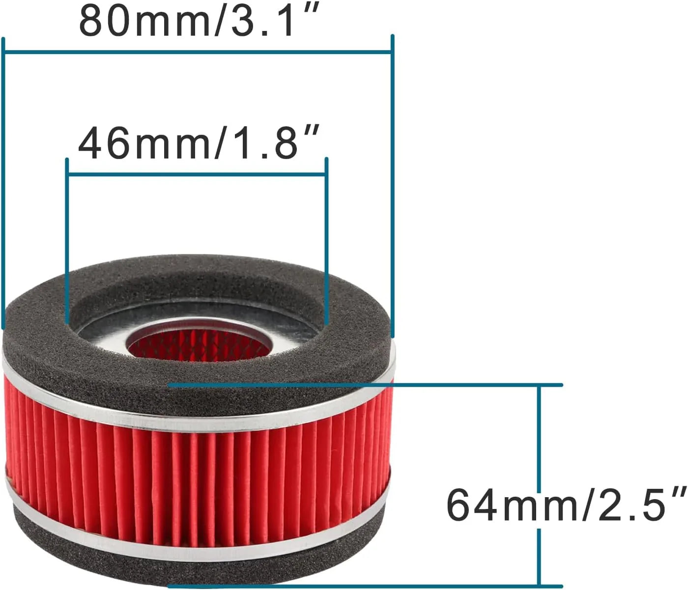 Air Filter Cleaner Element for Jonway YY150T-12 GY6 125cc 150cc Scooter Moped - goofitmoto