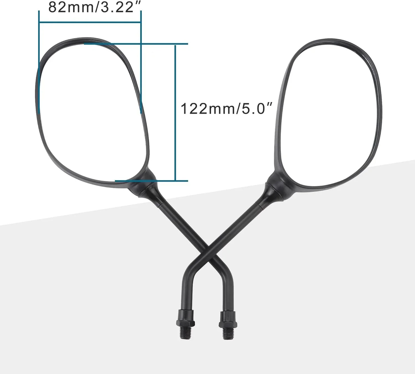 Universal 360° Rotating Rear View Mirrors with 7/8" Handlebar Mount for ATV, Scooter, Dirt Bike - goofitmoto