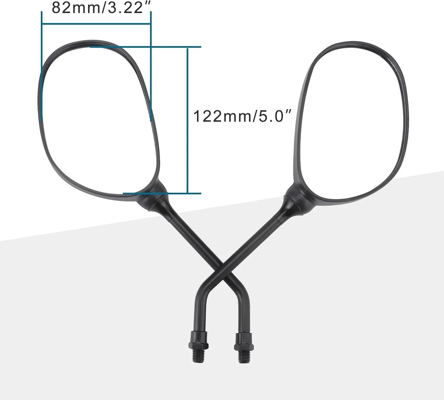 Universal 360° Rotating Rear View Mirrors with 7/8" Handlebar Mount for ATV, Scooter, Dirt Bike - goofitmoto