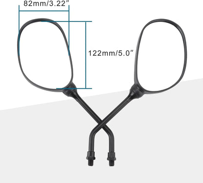 Universal 360° Rotating Rear View Mirrors with 7/8" Handlebar Mount for ATV, Scooter, Dirt Bike - goofitmoto