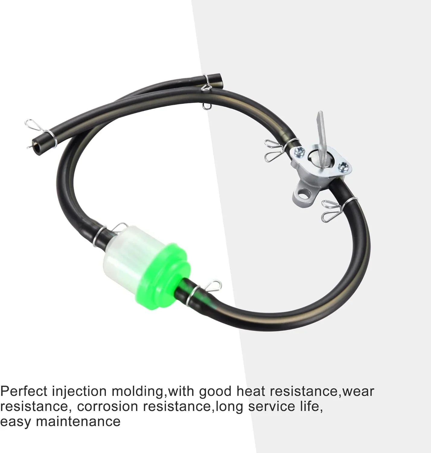 Inline Fuel Petcock Switch + Fuel Filter + Hose Kit for 50cc–250cc ATV Dirt Bike Scooter (8mm) - goofitmoto