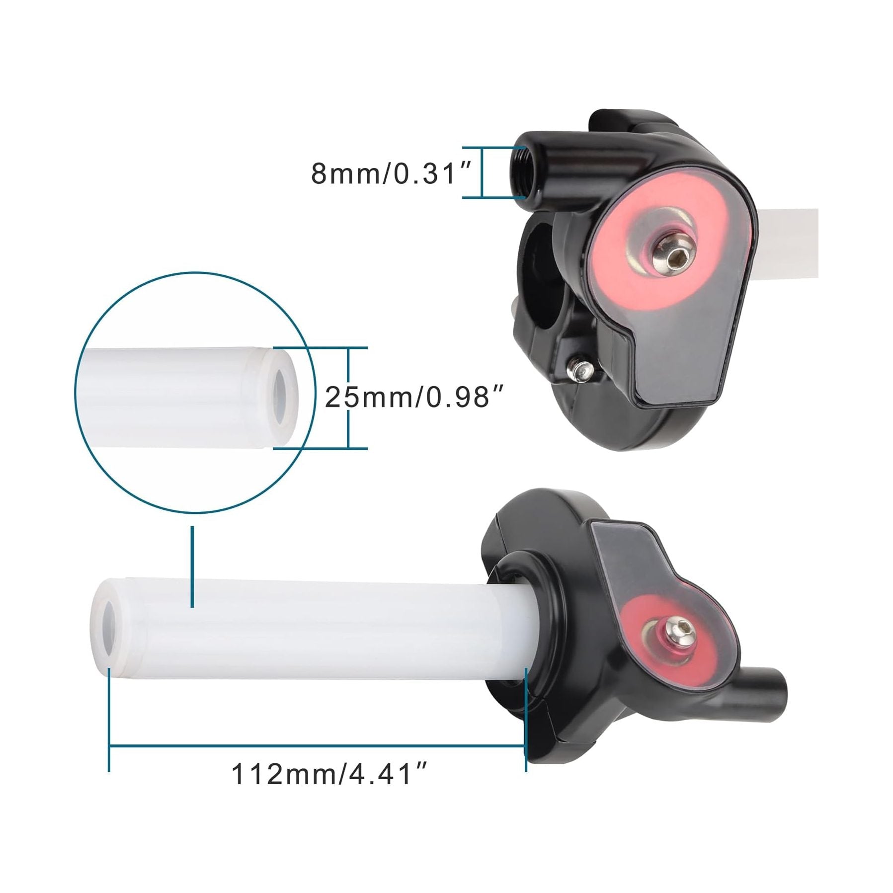 GOOFIT 7/8" Handlebar Throttle Tube Twist Grips Replacement for XR CRF50 70 KLX TTR 110cc 250cc Dirt Bike Pit Bike