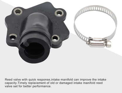 Intake Manifold & Reed Valve Set for Minarelli 2-Stroke 49cc 50cc Jog Zuma Scooter - goofitmoto