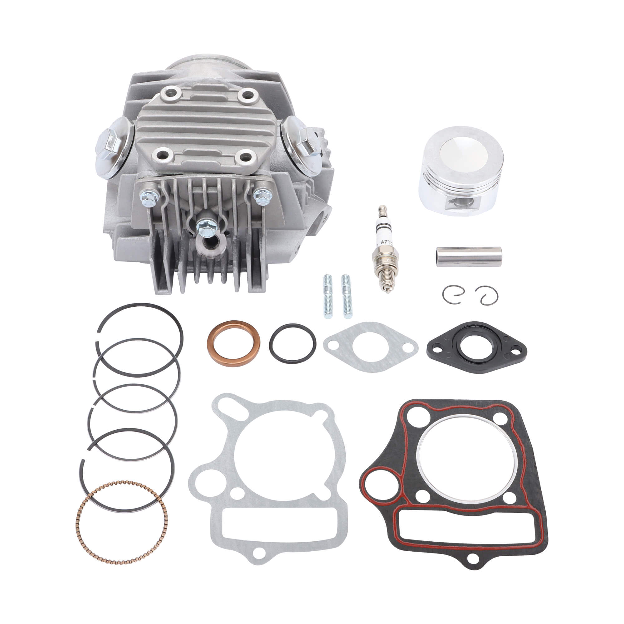 GOOFIT 52.4mm Cylinder Head with Piston and Gasket Replacement for 4 Stroke Taotao Chinese 110cc ATV Scooter Dirt Bike Go Kart