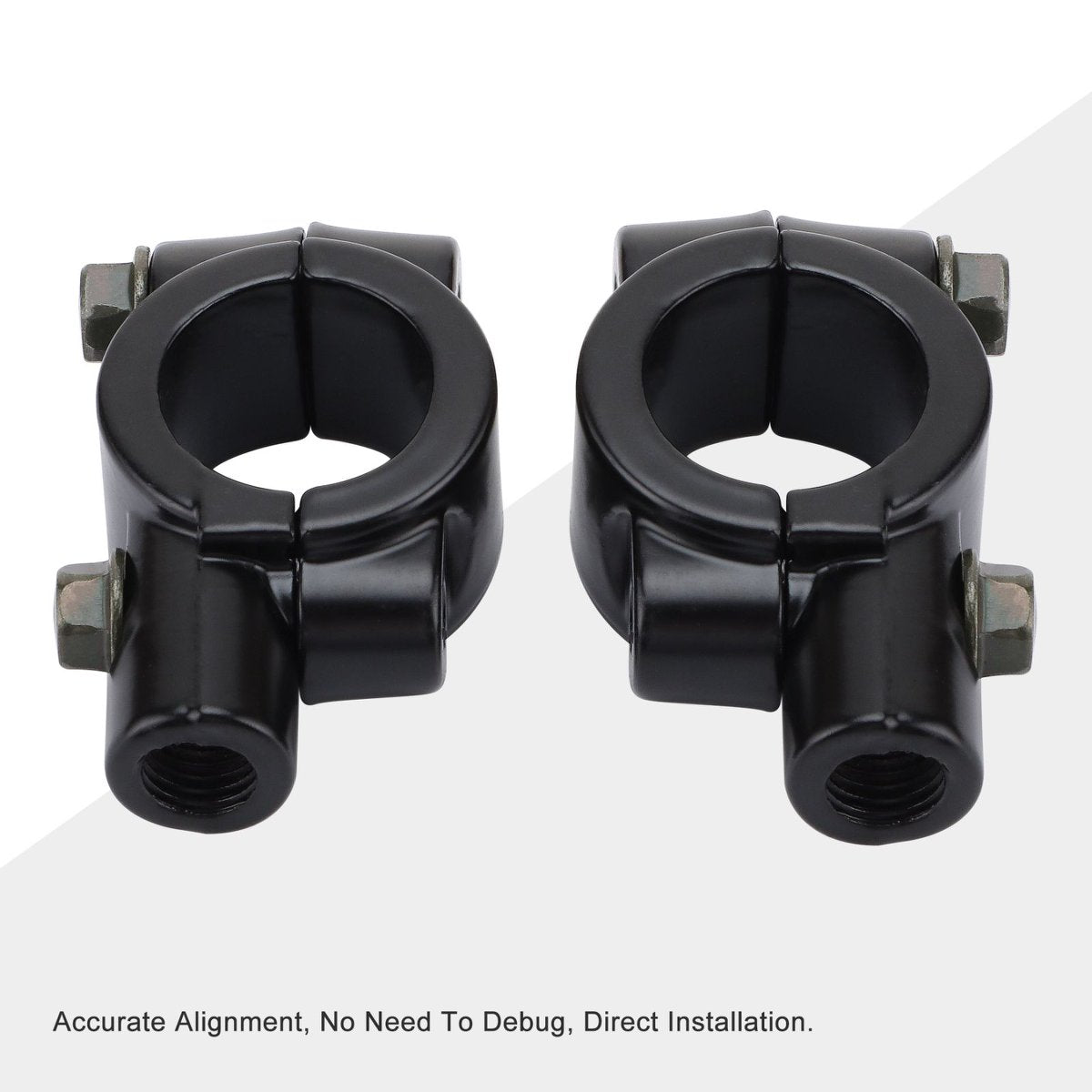 7/8" 22mm Handlebar Mirror Mount Clamps M10x1.25 – 2 Pack