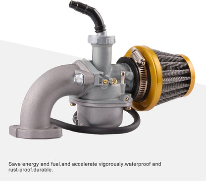 Carburetor PZ22 22mm & 35mm Air Filter Kit for 110cc 125cc Pit Dirt Bike, ATV, Quad