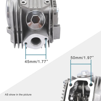 52.4mm Cylinder Head Assembly with 28T Sprocket for 110cc 4-Stroke ATV Go Kart - goofitmoto