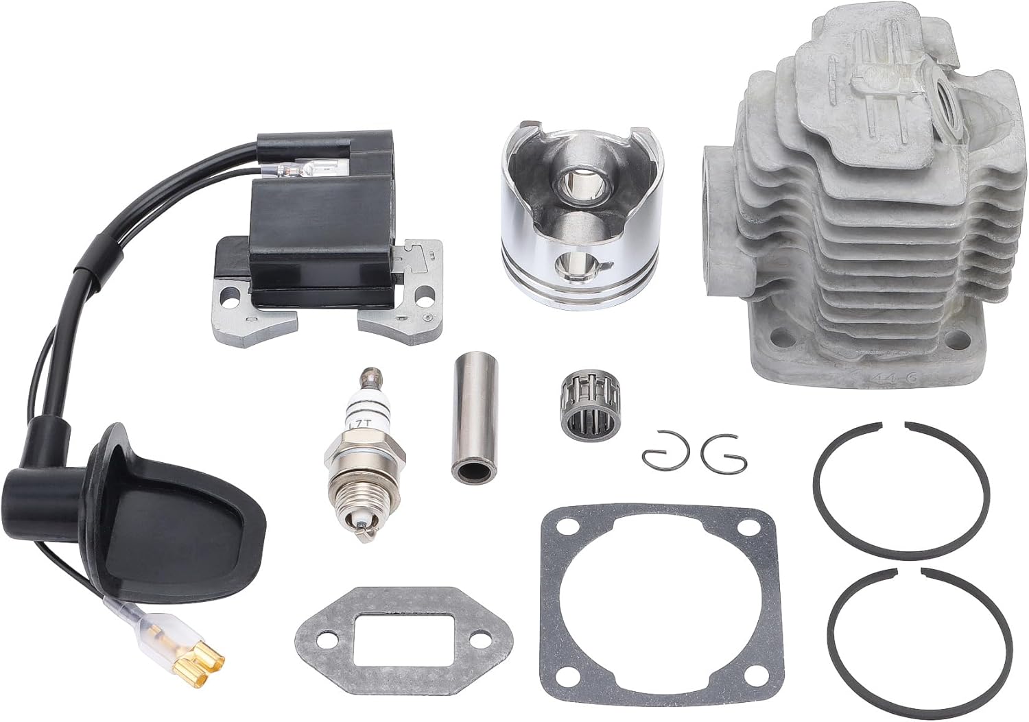 GOOFIT 44mm Big Bore Cylinder Top End Kit for 2 Stroke 47cc 49cc Mini Quad Pocket Bike