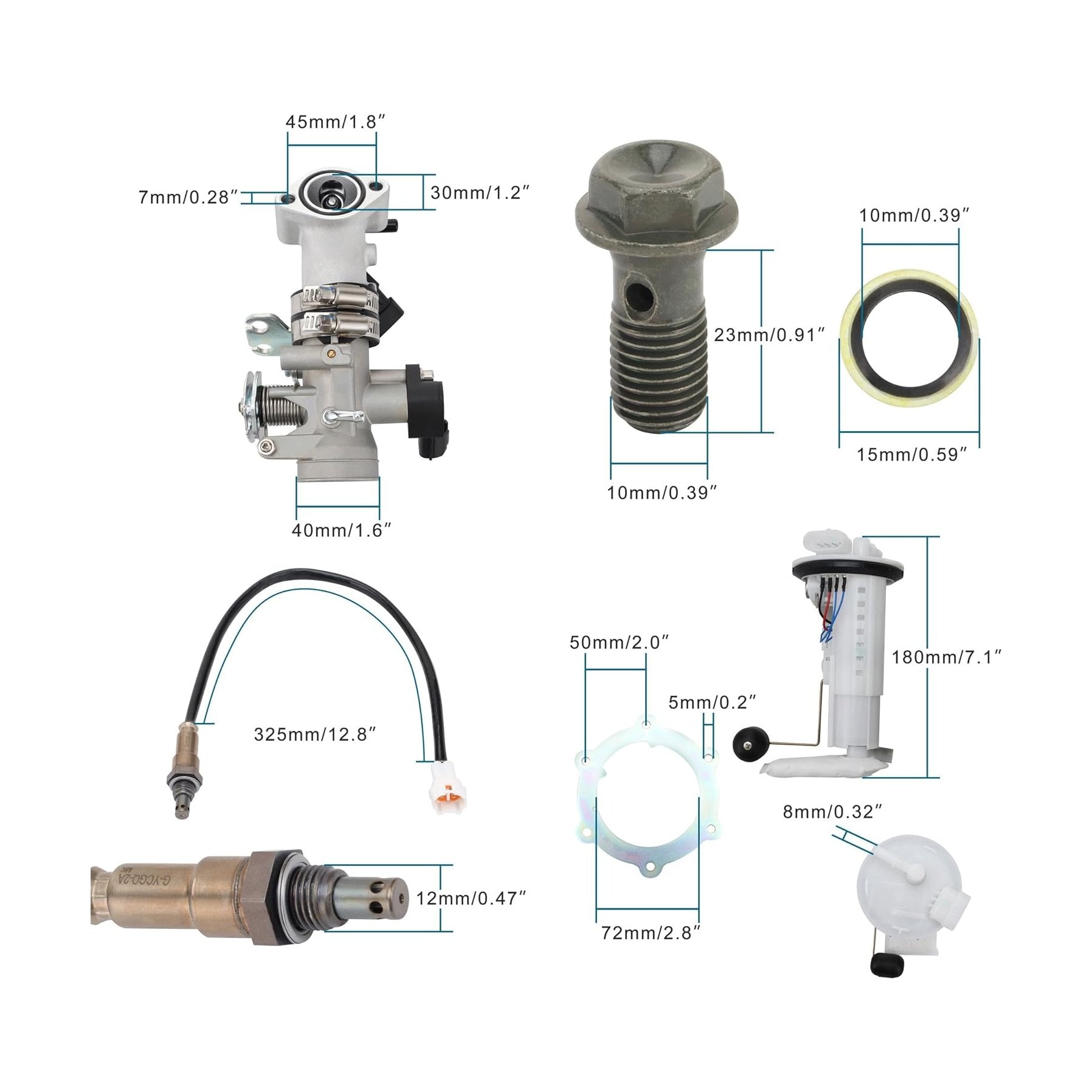 GOOFIT Motorcycle Fuel EFI System Kits Replacement for GY6 Engine 169cc 170cc Jonway GTX 250 EFI 200