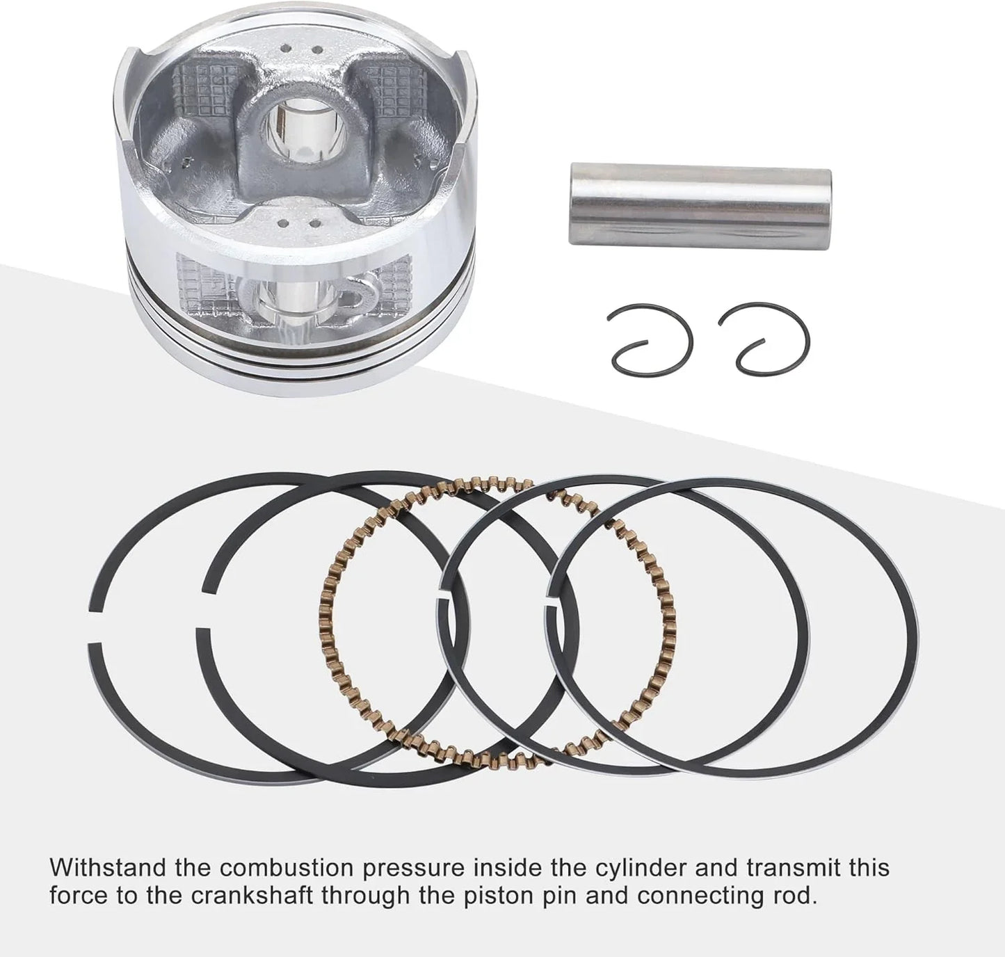 63.5mm Piston Assembly Kit for CG200 200cc Vertical Engine - goofitmoto