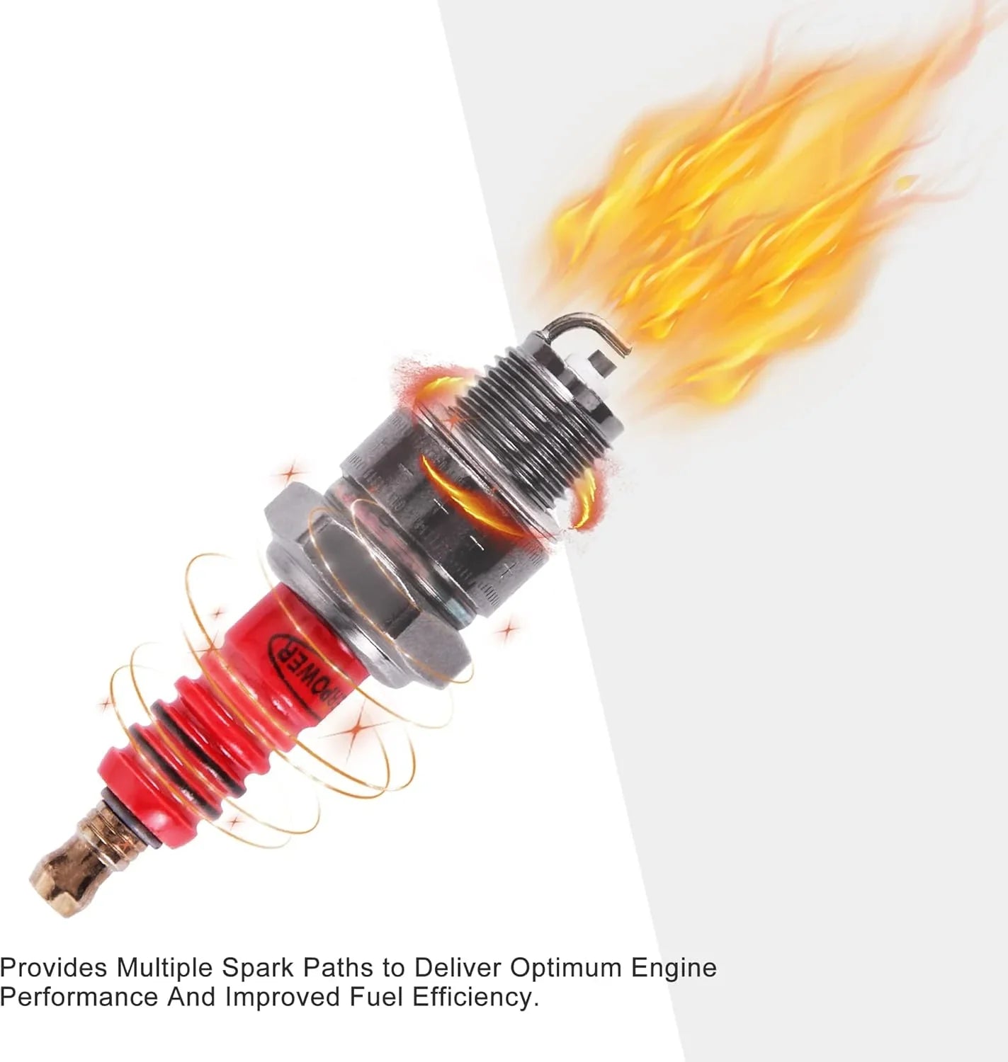 E6TC Spark Plug Replacement (4-Pack) for 50cc–110cc Scooter, ATV, Go Kart & Dirt Bike - goofitmoto