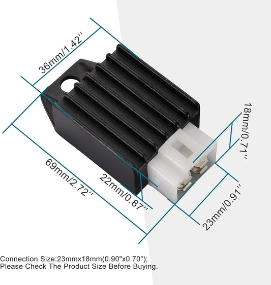 Voltage Regulator Rectifier 12V 4-Pin AC Half-Wave for Motorcycle, ATV, Scooter & Go Kart - goofitmoto