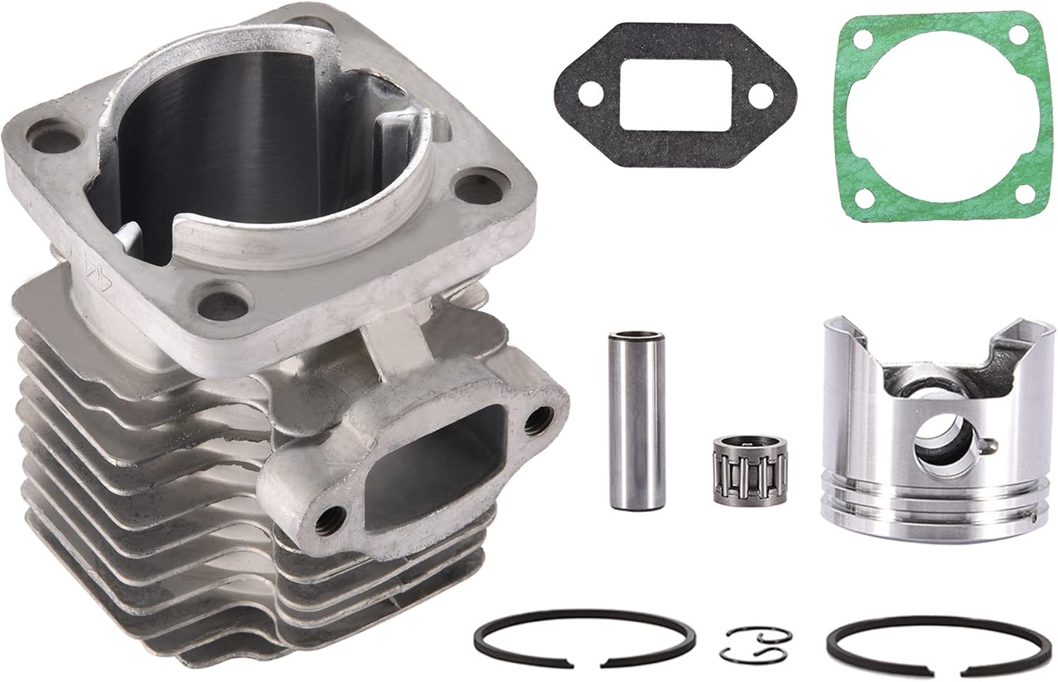 GOOFIT 44mm Big Bore Cylinder assembly with Piston Ring Replacement for 2 Stroke 43cc 47cc 49cc Scooter Mini Pocket Bike