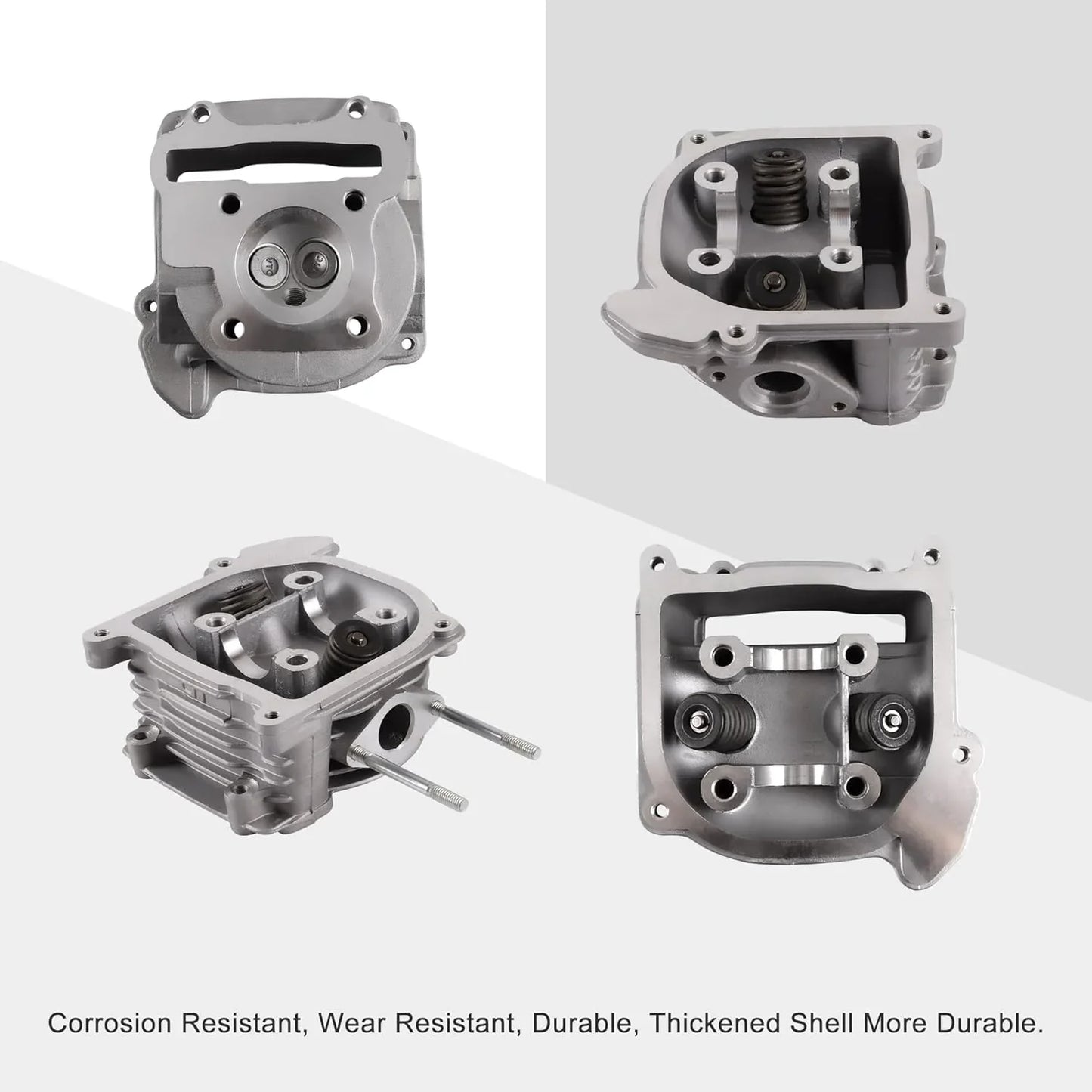 47mm Big Bore Cylinder Head with Valves & Gaskets for 4-Stroke GY6 80cc 139QMB 139QMA Engine (Non-EGR) - goofitmoto