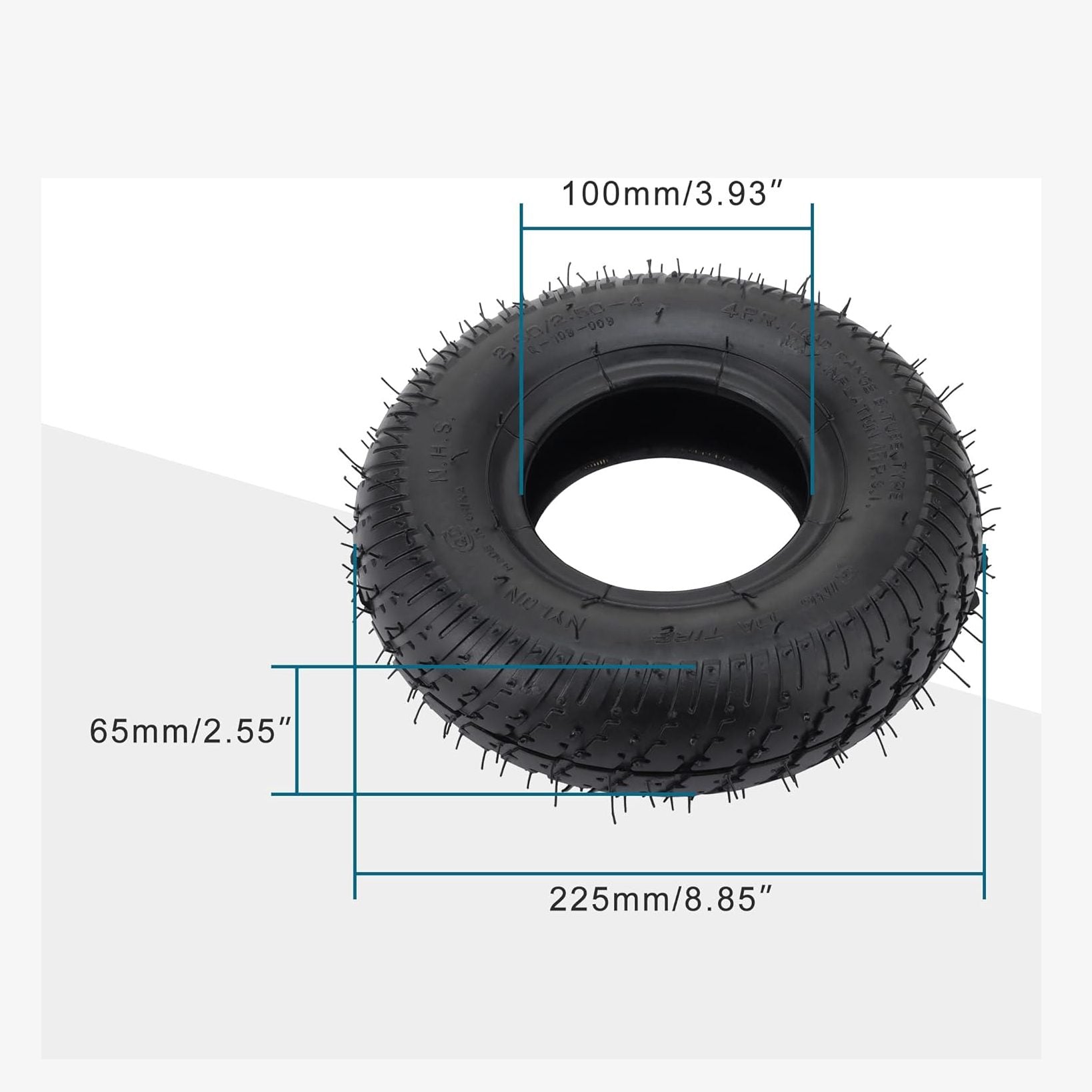 GOOFIT 2.80/2.50-4 280/250-4 2.80-4 Tire Tyres Metal Curved mouth valve TR87 For Electric Pneumatic Air Filled Hand Truck Utility Cart for Old Man Razor bike Scooter wheelbarrows trolleys