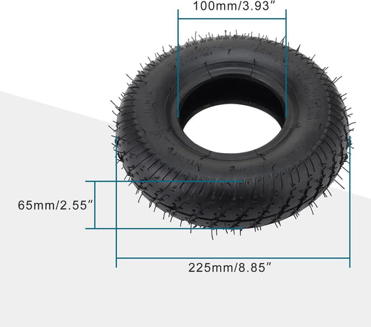 2.80/2.50-4 (8") Premium Pneumatic Tire with TR87 Curved Metal Valve - goofitmoto