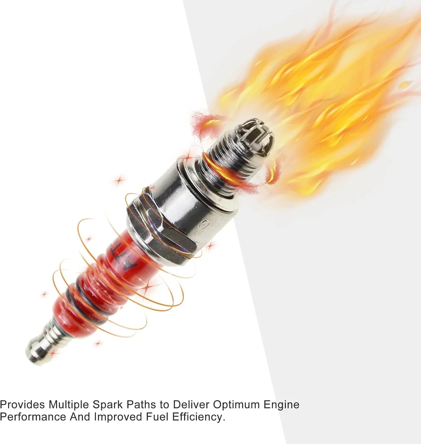 A7TC Spark Plug 3 Electrode for 50cc–150cc Scooter Dirt Bike ATV Go Kart - goofitmoto