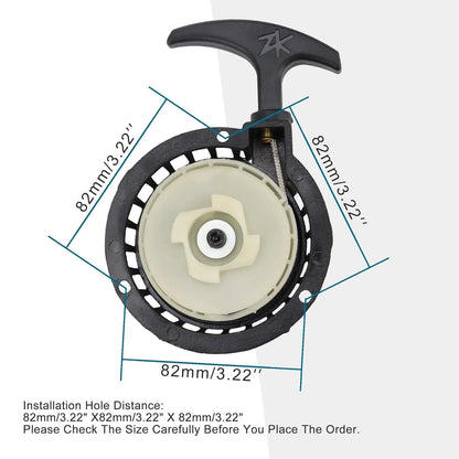 Aluminum Recoil Starter | 82mm Hole Spacing | 49cc 2-Stroke Mini ATV - goofitmoto