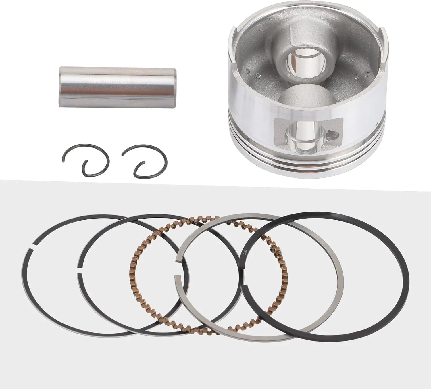 Big Bore Cylinder Rebuild Kit with 64mm Valves for 4-Stroke GY6 49cc 50cc 139QMB Racing Scooter (80cc/100cc Upgrade) - goofitmoto