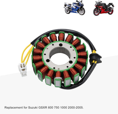 GOOFIT 18 Coil Stator Magneto for Suzuki GSXR 600 750 1000 2000–2005