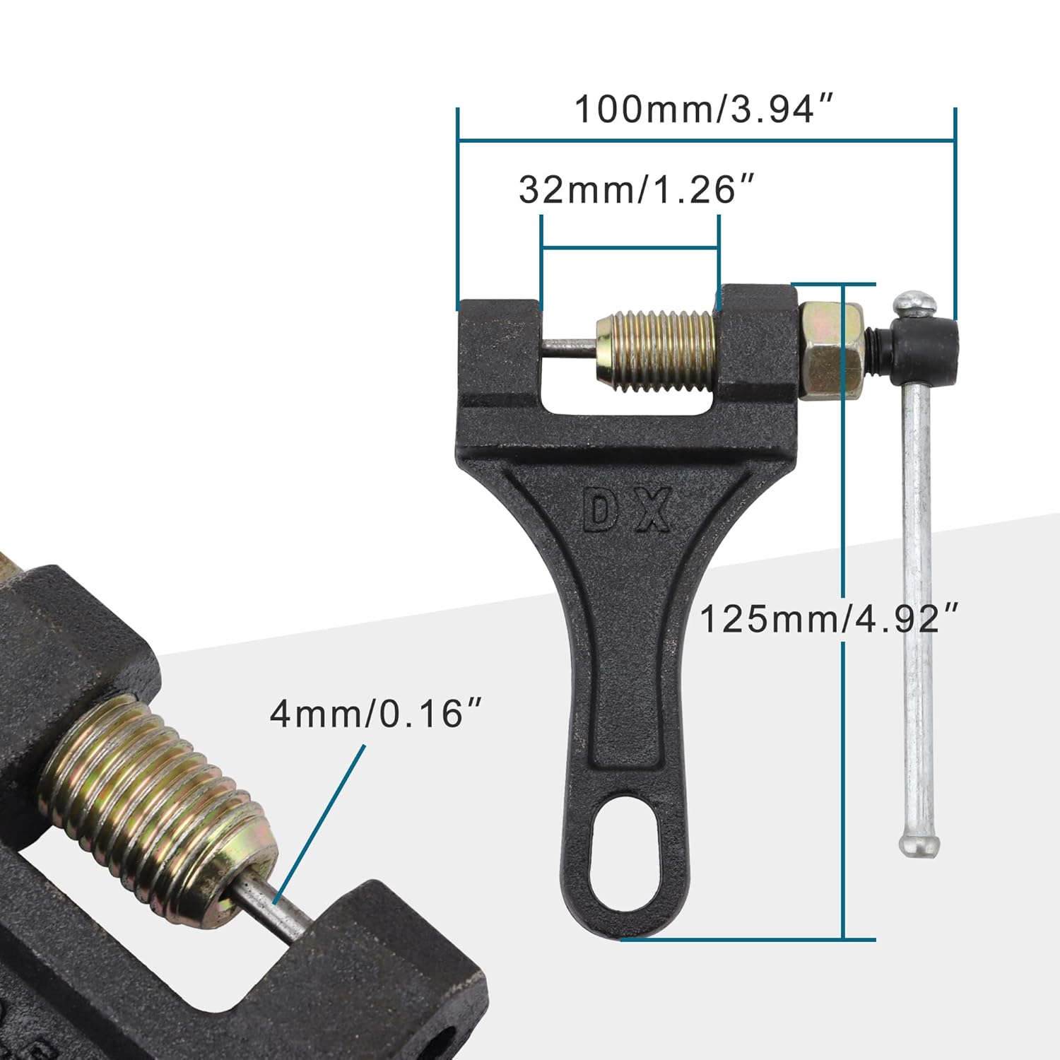 GOOFIT 420 Standard Roller Chain 132 Link + Chain Breaker + 420 Chain Master Link 5 PCS for 110cc 125cc Dirt Pit Bike ATV Quad Go Kart Scooter Mini Bike