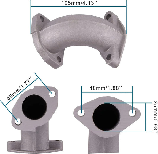 25mm Performance Intake Manifold Pipe (56-2) for 110cc 125cc 140cc 150cc Pit Dirt Bike ATV - goofitmoto