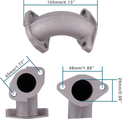 25mm Performance Intake Manifold Pipe (56-2) for 110cc 125cc 140cc 150cc Pit Dirt Bike ATV - goofitmoto