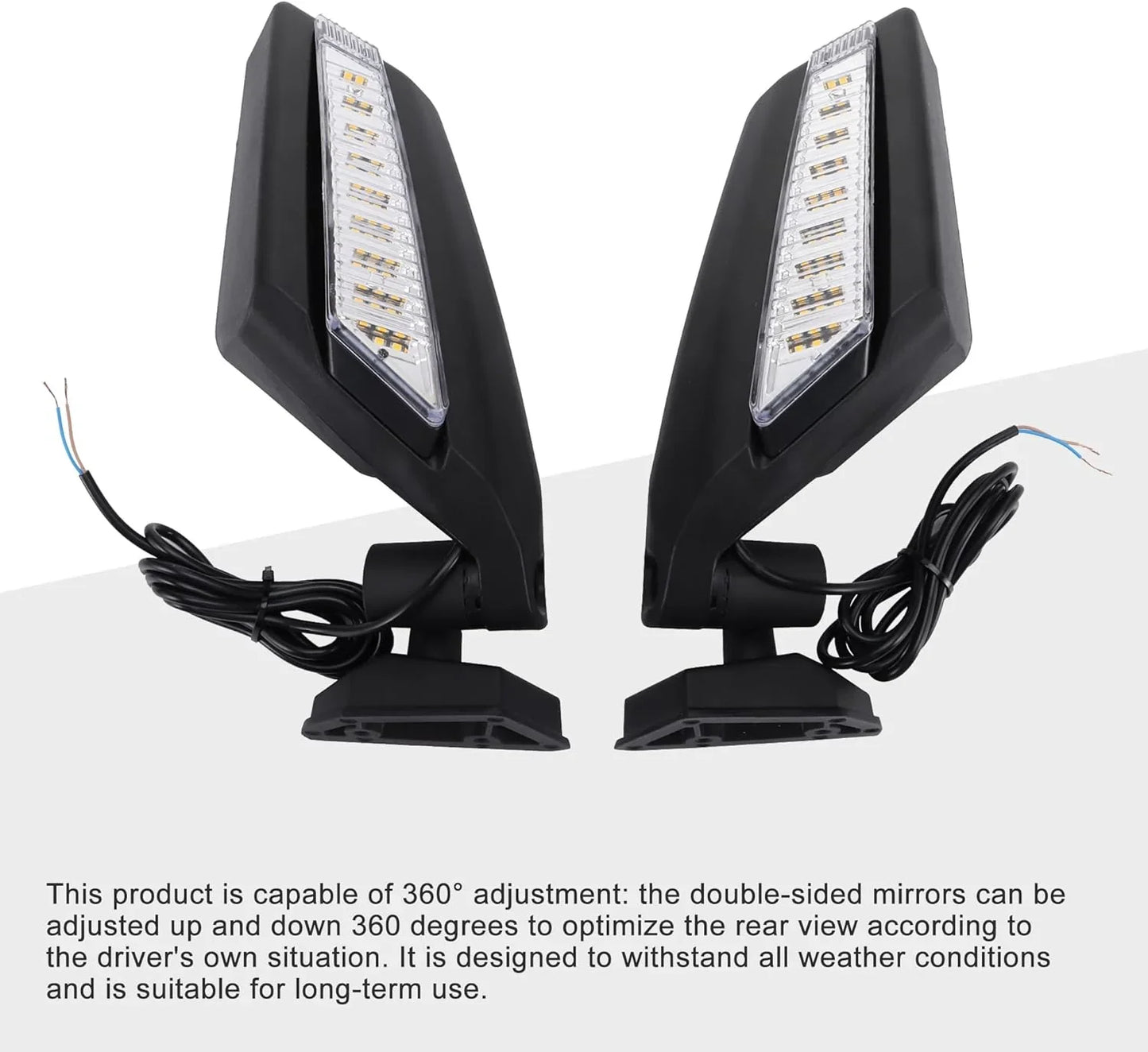 Integrated LED Turn Signal Side Mirrors for Can-Am Maverick X3 (2017-2022) - goofitmoto