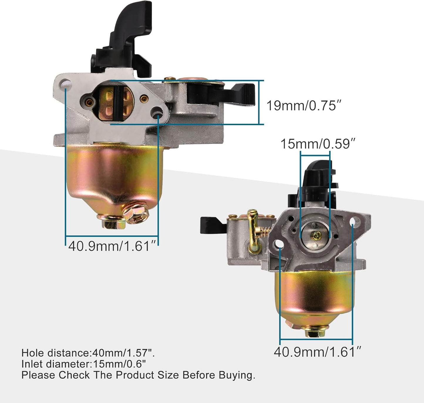 Carburetor 15mm for 97cc 2.8HP Mini Bike | Doodlebug DB30 Motovox MBX10 MBX11