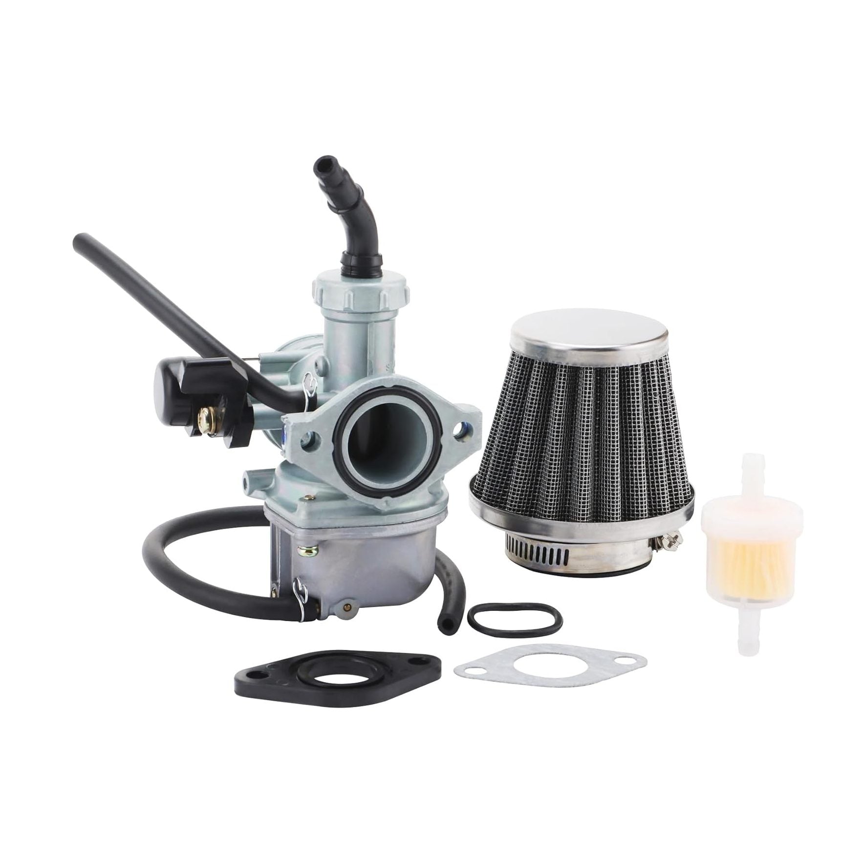 GOOFIT PZ25 25mm Carburetor 35mm Air Filter Hand Choke Replacement for 125cc 140cc Mini Quad ATV Motorcycle Scooter