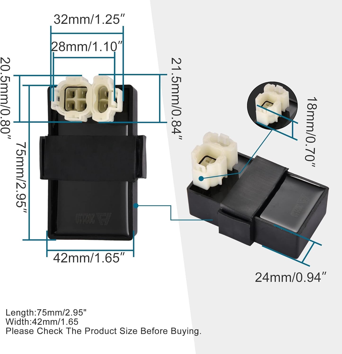 GOOFIT 6 Pin DC CDI Replacement for GY6 49cc 50cc 125cc 150cc CF250 ATV 4 Wheeler Quad Go Kart Scooter Moped