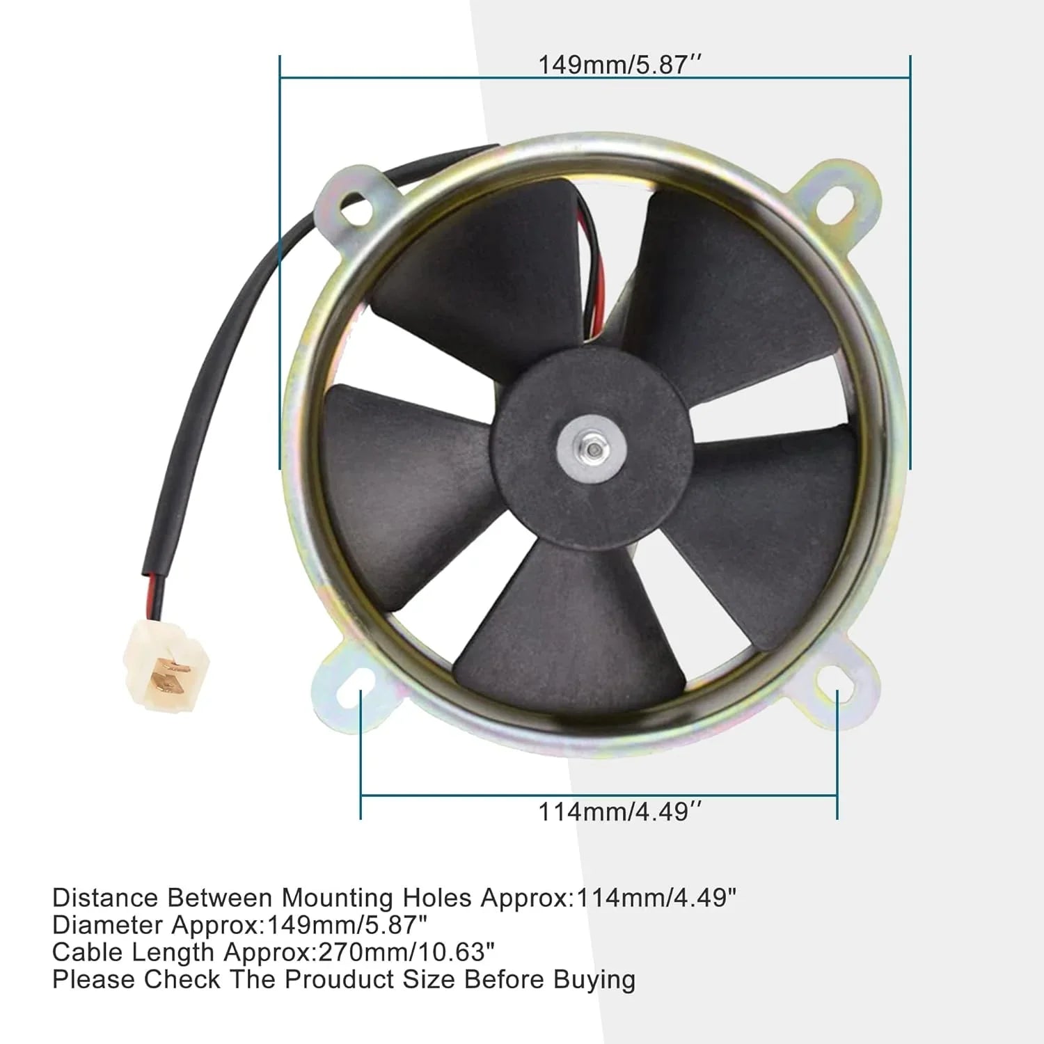 12V Radiator Electric Cooling Fan for 150cc 200cc 250cc ATV Dirt Bike - goofitmoto