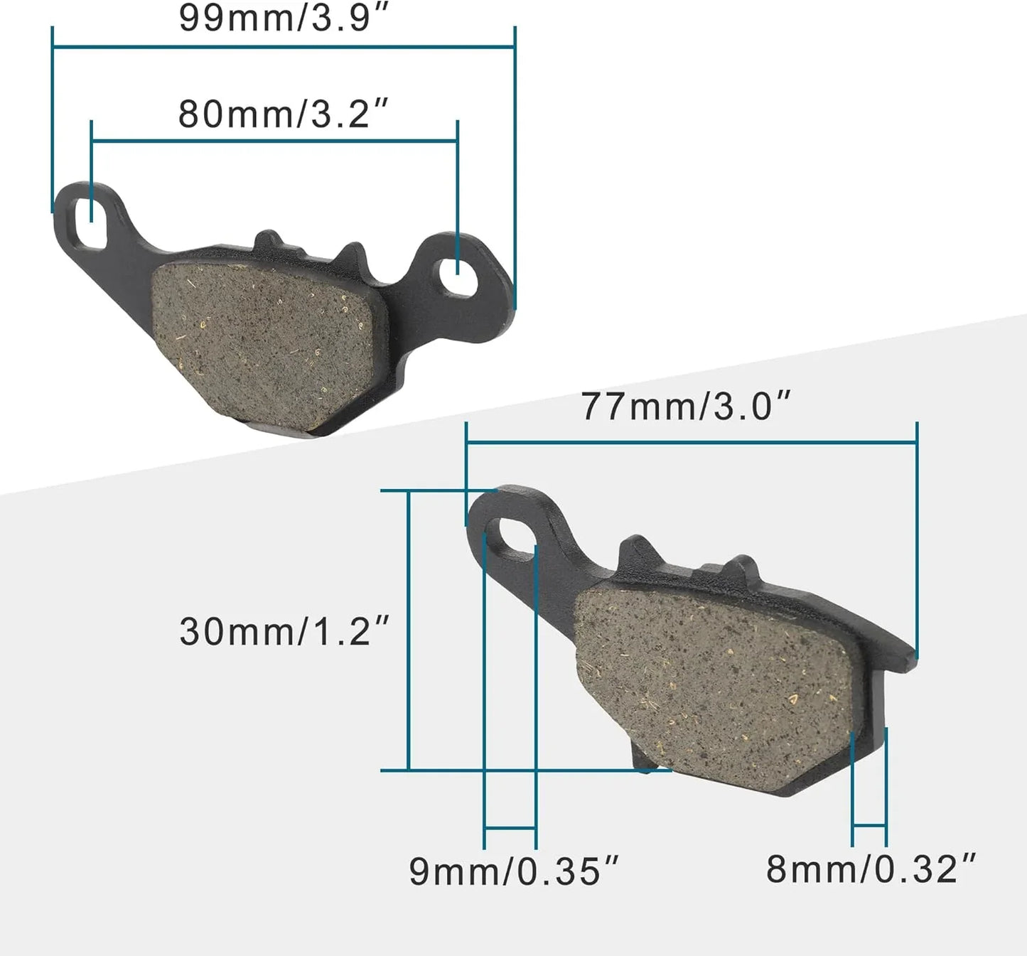 Brake Pad for JOG SFA384 2012 YW50 ZUMA Neptune M138 (77×30×8mm) - goofitmoto