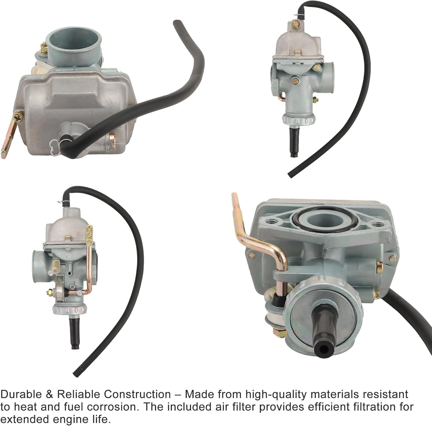 Carburetor PZ16 20mm Straight Head & Air Filter for 50cc-125cc ATV, CRF80, XR80R, Dirt Bike