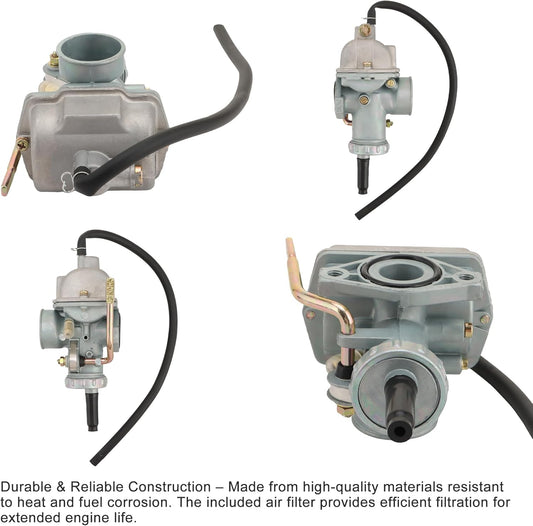 Carburetor PZ16 20mm Straight Head & Air Filter for 50cc-125cc ATV, CRF80, XR80R, Dirt Bike