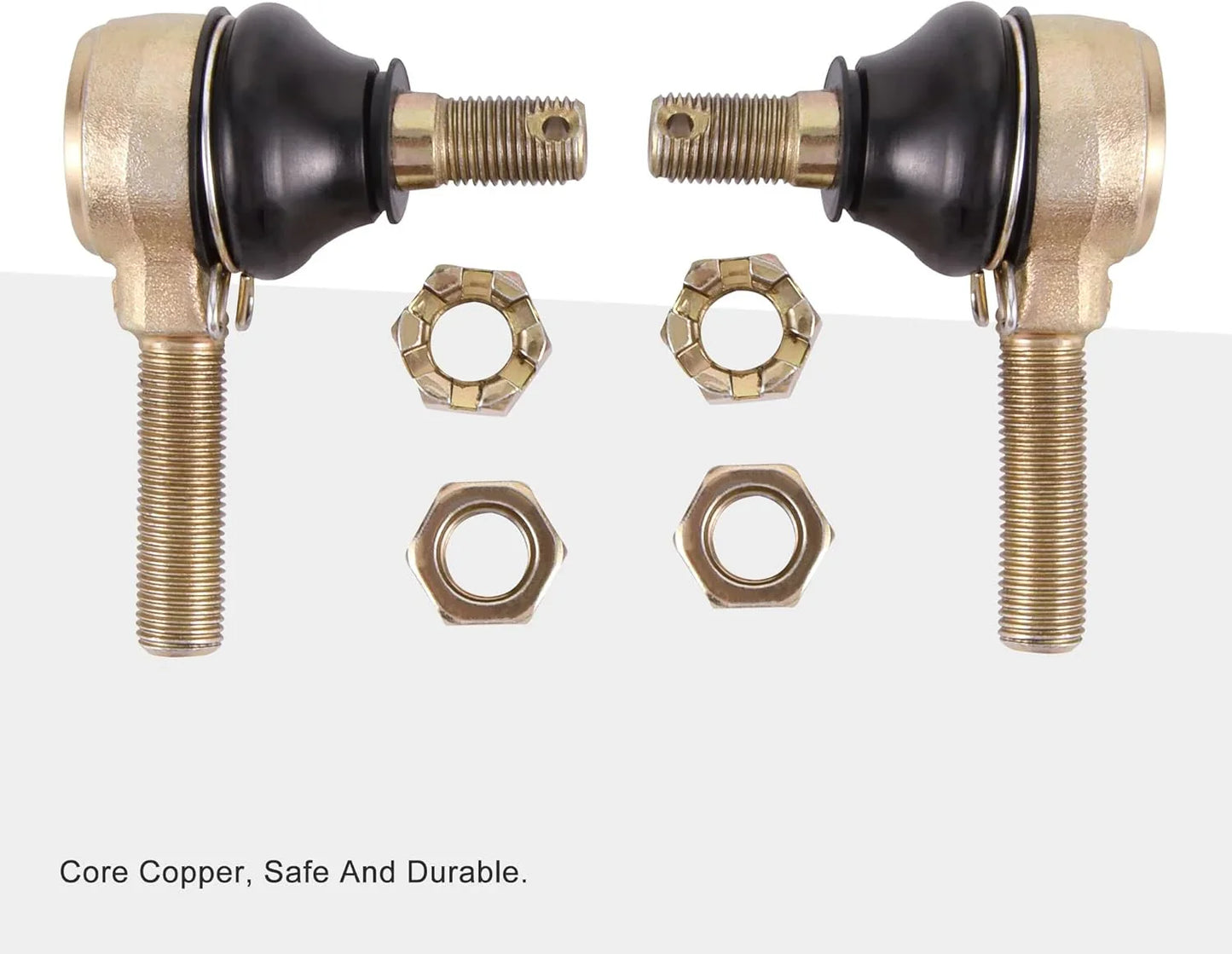 12mm x 12mm Heavy-Duty Tie Rod End Set | Heat-Treated Ball Joints for 150cc-250cc Go Kart & Buggy (Pair of 2) - goofitmoto