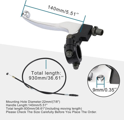 Left Clutch Lever with Cable for CRF, XR, SSR 50cc-125cc Dirt Pit Bike - goofitmoto