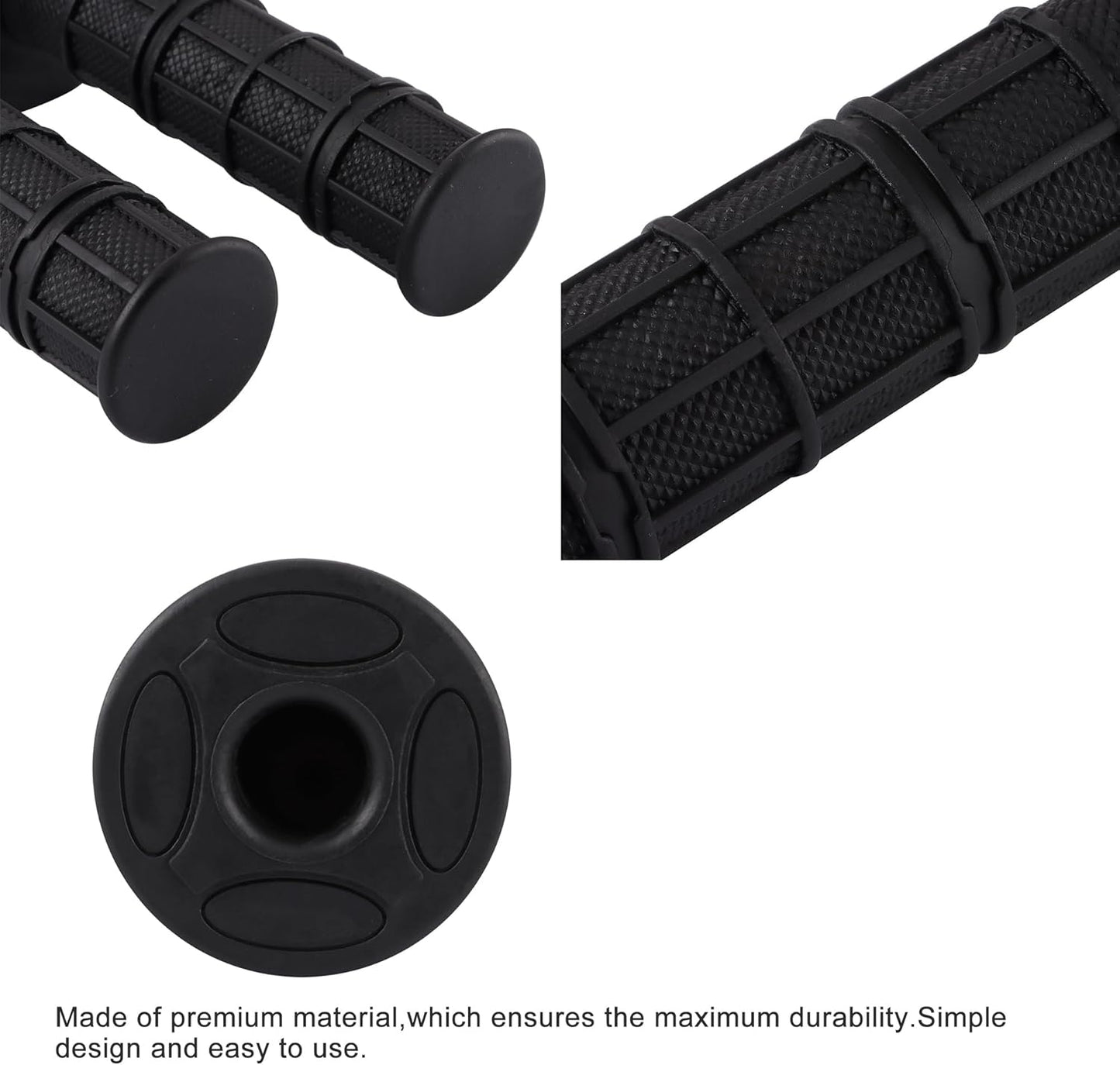 22mm 7/8" Black Handlebar Grips for Mini Pit Dirt Bike Scooter Moped