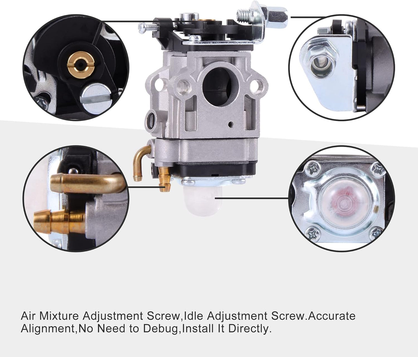 Carburetor 15mm for 47cc 49cc 50cc 2-Stroke Mini Pocket Bike & ATV