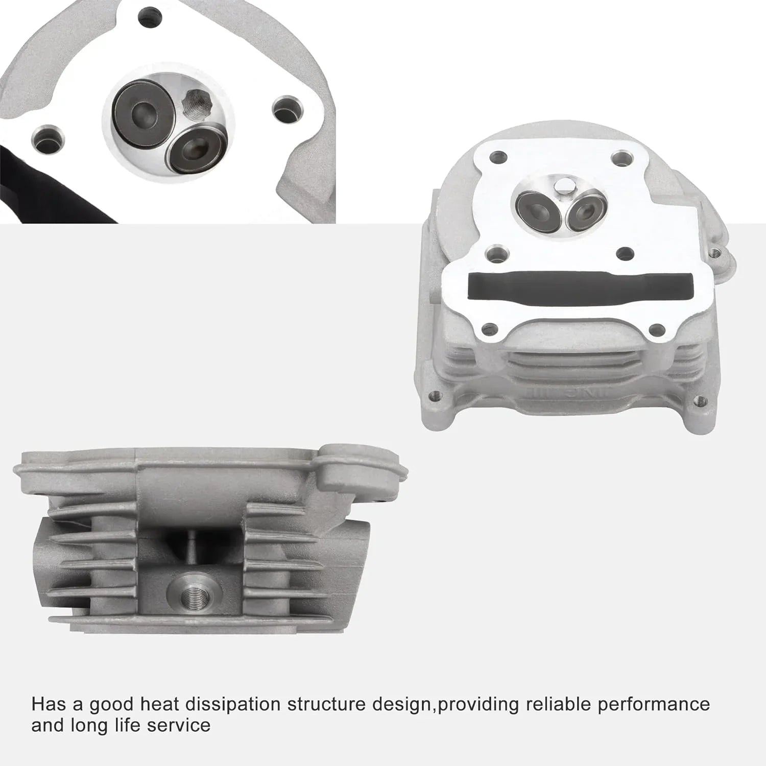 39mm Cylinder Head with 64mm Valves for GY6 50cc 139QMB 4-Stroke Scooter ATV - goofitmoto