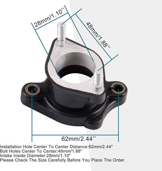 28mm Intake Manifold Pipe for CG 125cc 150cc 200cc Vertical Engine | ATV, Dirt Bike, Go Kart - goofitmoto
