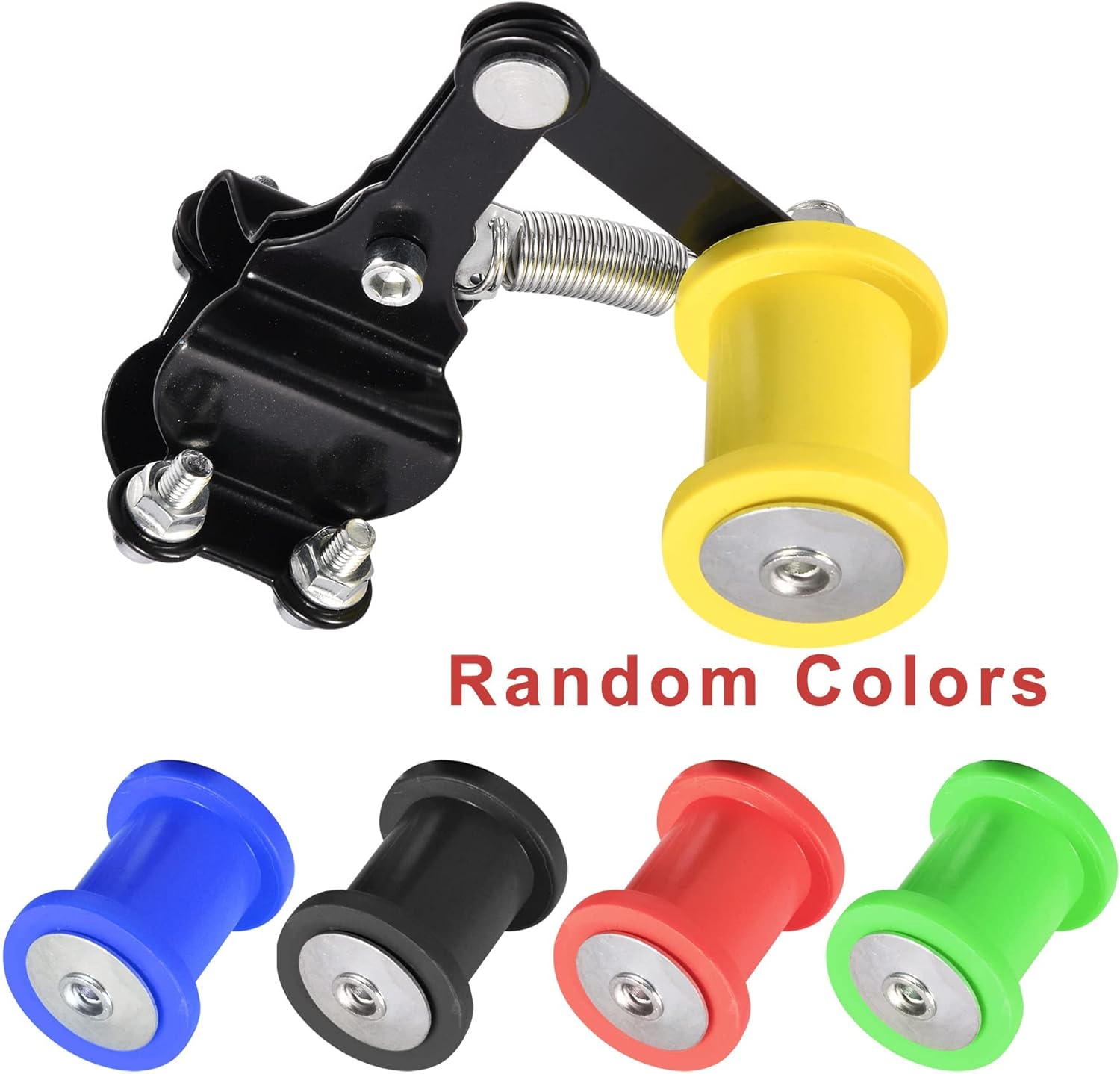 GOOFIT Black Motorcycle Adjuster Chain Tensioner Roller Replacement for Dirt Pit Bike Go Kart Motorcycle